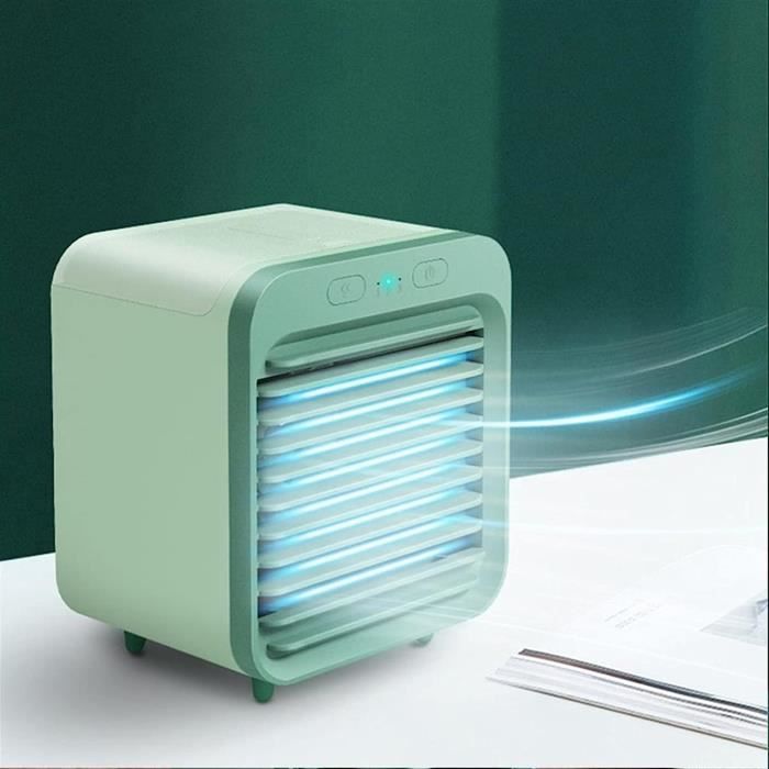 Mini Climatiseur Portable 4-en-1 USB - Ventilateur, Humidificateur, Veilleuse - Réservoir 700ml - 3 Vitesses - 7