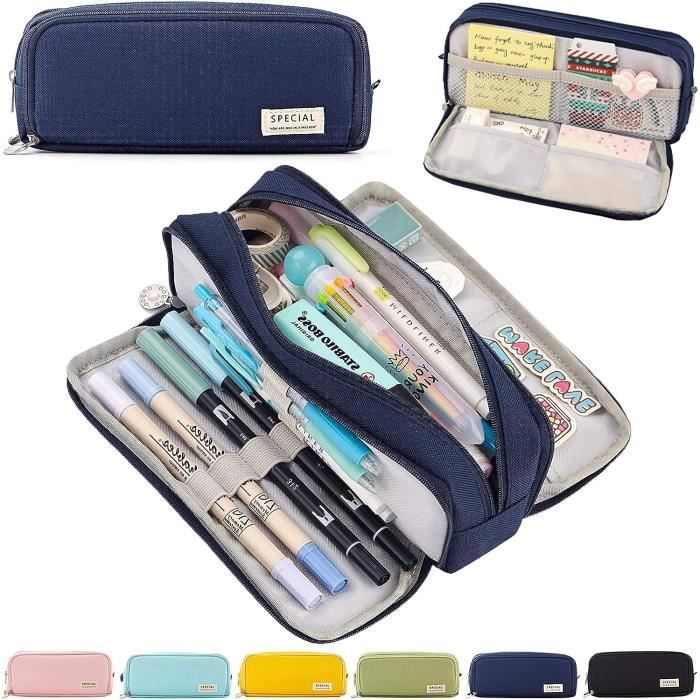 Trousse Scolaire Garçon Thème Football - Grande Capacité, Extensible, Pour Collège Et Lycée - 13