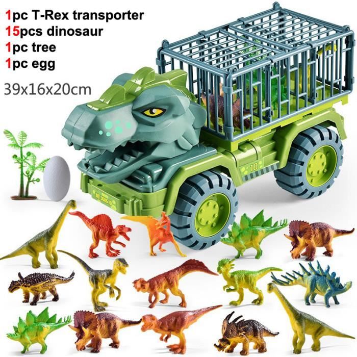 Camion Dinosaure JOYIN Avec 6 Voitures - Lumières, Sons Et Musique - Jouet Éducatif Pour Enfants 2+ Ans - Orange