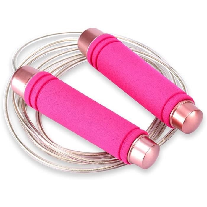 Flintronic Corde à Sauter, Multifun Cordes à Sauter avec Compteur de Calories et Minuterie, avec Roulements à Billes en Acier, Réglable, Poignées Antidérapantes, pour Fitness/Gym