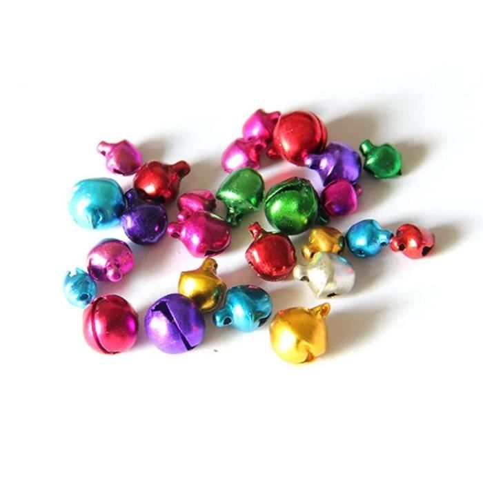 Lot De 200 Clochettes De Noël Aluminium 8mm - Multicolore - Pour Déco Et DIY
