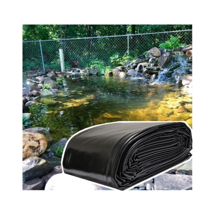 Bâche Pour Bassin De Jardin 5x7m - Polyéthylène Haute Densité 0.12mm (5mm D'ép.) - Résistante Aux UV, Noire