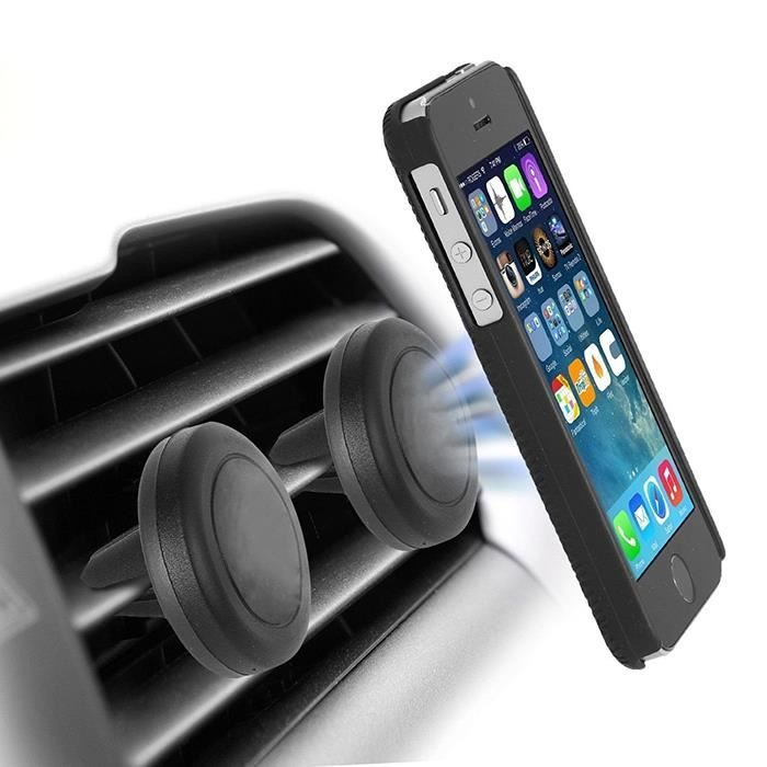 Lot Support Téléphone Voiture Magnétique,Porte téléphone Magnetique  Portable,Aimant Téléphone Voiture Support Grille Aeration Support  magnétique Rotatif à 360° pour iPhone Huawei