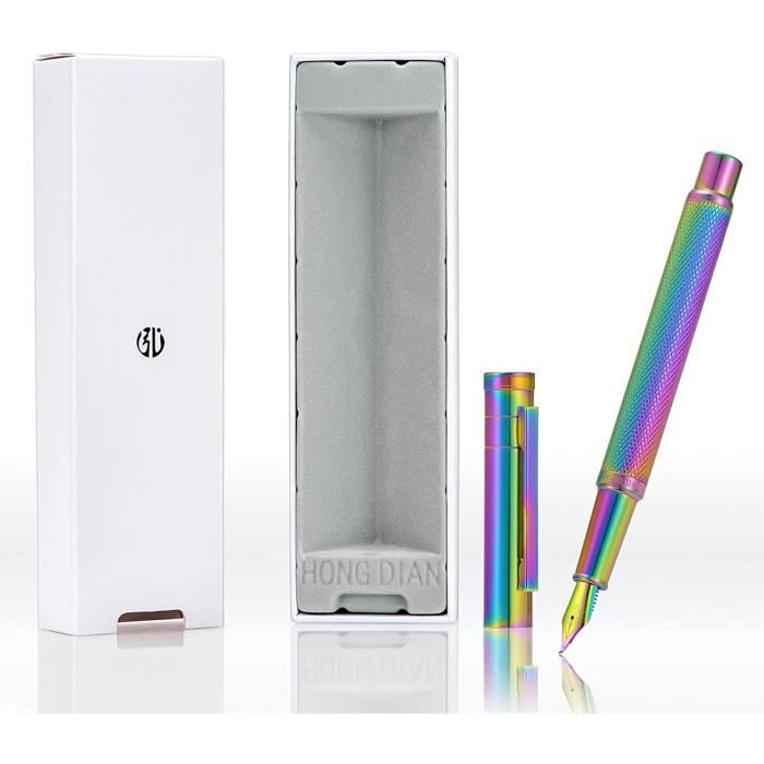 Stylo Plume Calligraphie Couleurs Noël Avec Support - Référence Fa14, Neuf Avec étiquettes