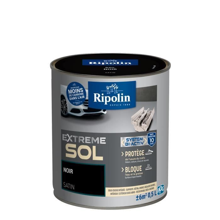 RIPOLIN - EXTREME SOL - NOIR - SATIN - 0,5L