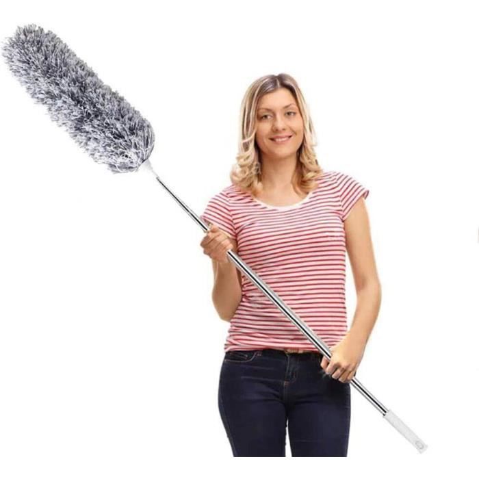 Plumeau Poussière,Htly Spr Plumeau Poussiere Telescopique Plumeau Microfibre Avec Poignée En