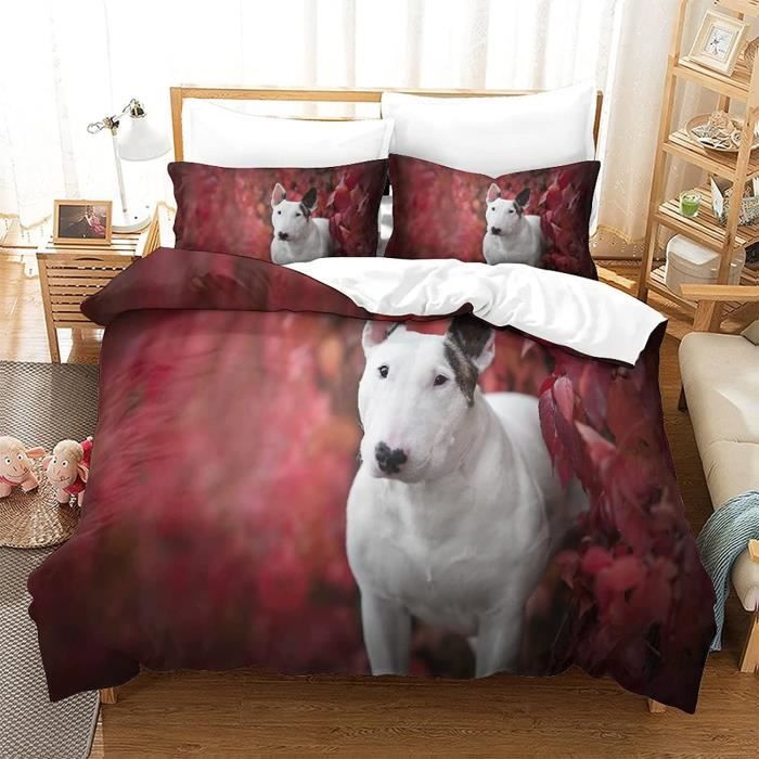 Housse de Couette Bull Terrier Blanc - Chambre - Synthétique