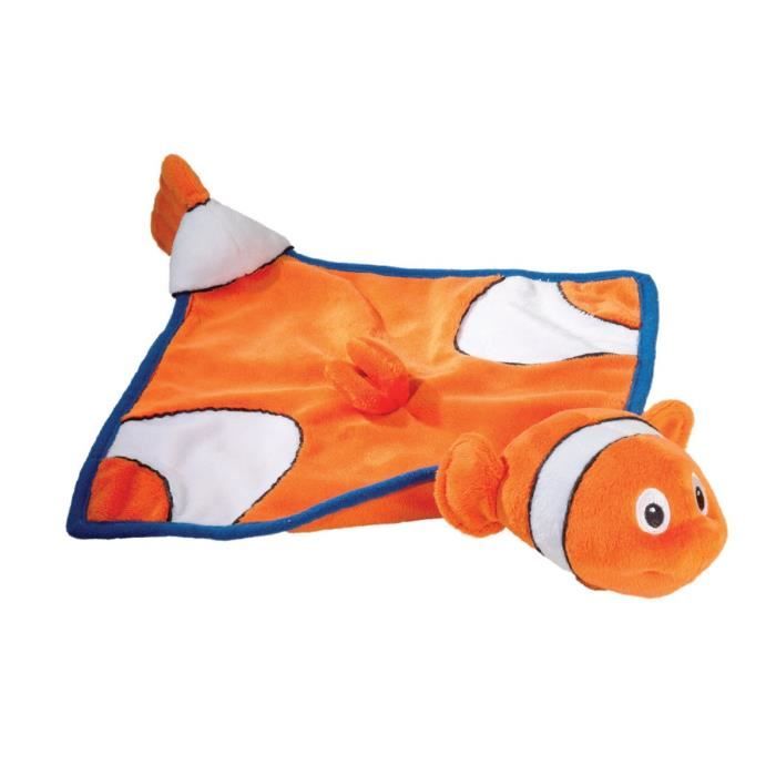 Doudou Poisson Clown Corail - 16cm - Avec Mouchoir