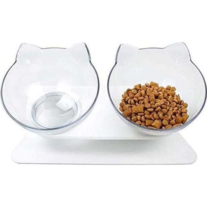Wwxx Gamelle Chat Gamelle For Chat Avec Support Sureleve Bol A Chat Incline Double Face For Chat Protege Cou Ajustable F Cdiscount