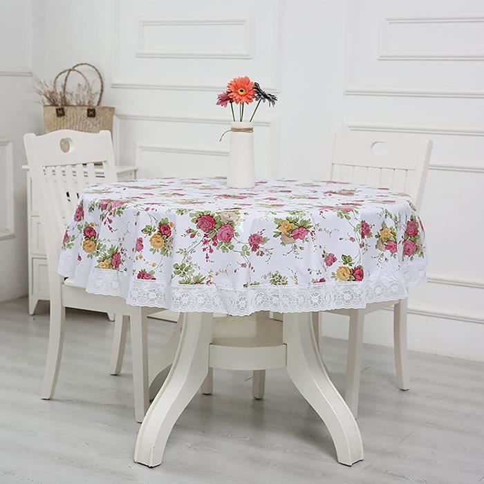 Nappe Ronde Transparente En PVC 180 Cm - Imperméable, Anti-taches, Facile à Nettoyer - Pour Table Intérieur/extérieur