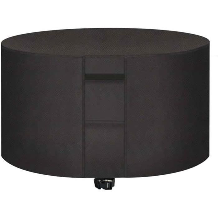 Housse De Protection Pour Brasero Rond - Tissu Oxford 600D Résistant Aux Intempéries - Noir, Taille 101,6x10,2 Cm