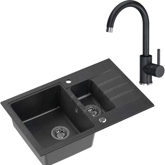 Swiss Aqua Technologies Aurum Évier De Cuisine Encastrable Inox 304, 1 Bac , 68x45x21 Cm, Or