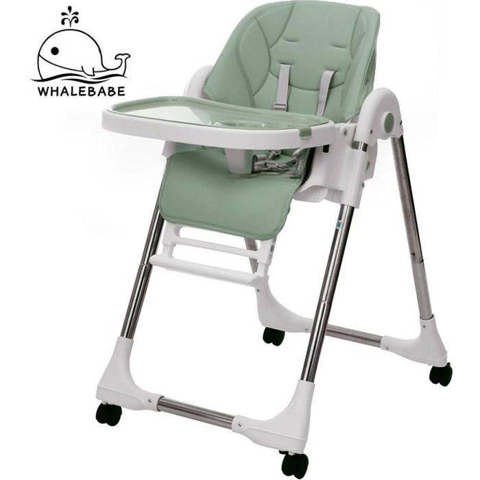 Whalebaby Chaise Haute Bebe Evolutive Tablette Amovible Reglable Pliable 5 Hauteurs Differentes Dossier 5 Positions Vert Cdiscount Puericulture Eveil Bebe