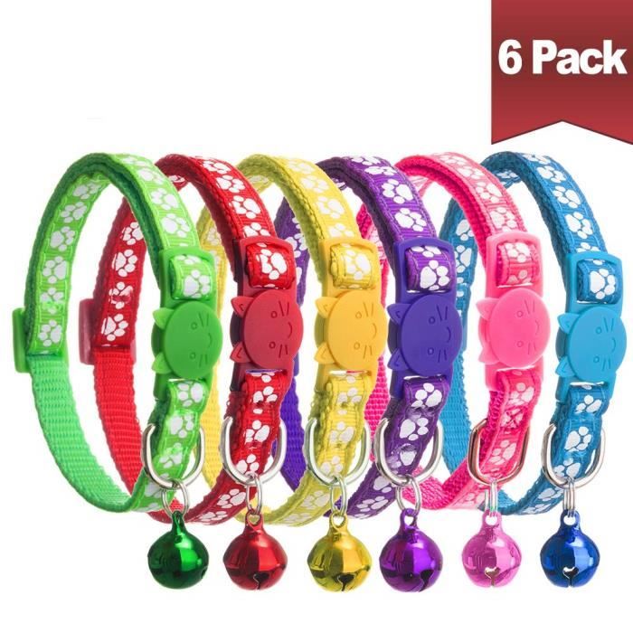 Bingpet Lot De 6 Colliers Reglables Pour Chat Avec Clochette Pour Chiot Et Chaton Avec Boucle De Securite A Degagement Rapide Cdiscount Bingpet Lot De 6 Colliers Reglables Pour Chat Avec Clochette Pour Chiot Et Chaton Avec Boucle De Securite A Degagement Rapide Cdiscount
