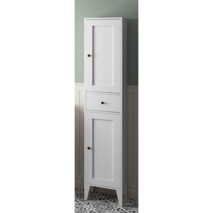 Colonne Salle De Bain Vintage Blanche Boheme Sa Achat Vente