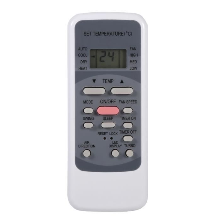 Nouveau contrôleur universel de remplacement de télécommande de climatiseur 5.4 * 2.2 * 0.7inch pour Midea R51M/E et dautres
