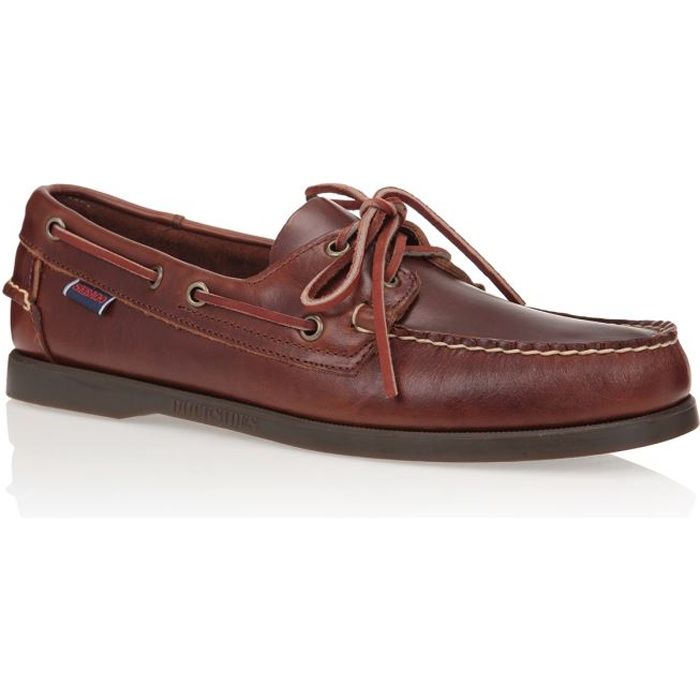 Bateaux Docksides en cuir effet huilé pour homme - SEBAGO - Marron