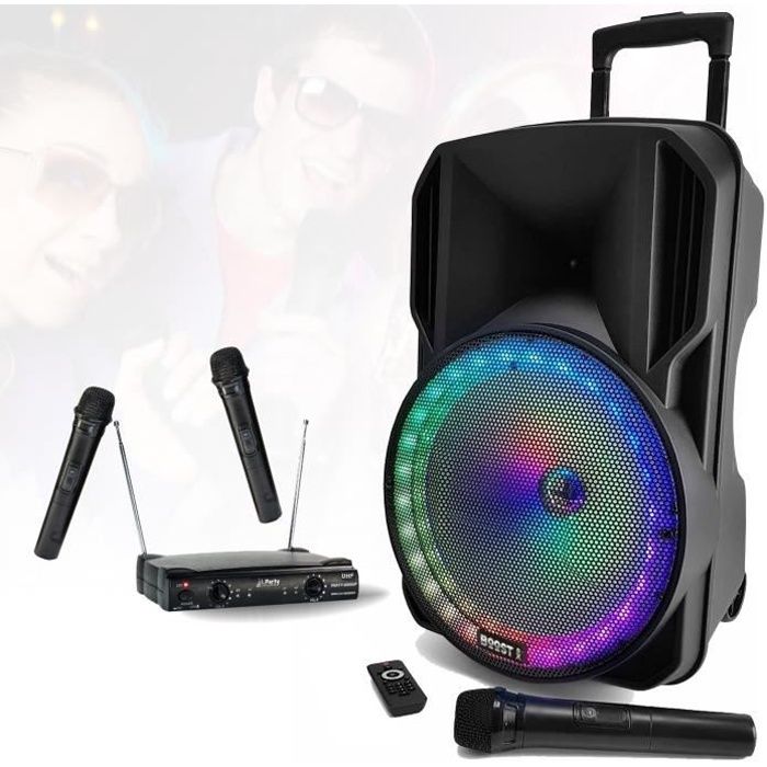 Enceinte nomade USB Bluetooth Karaoke TWS 600W MAD-NASH60 - 2