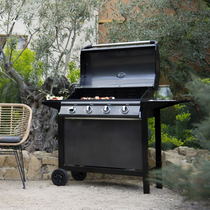 Barbecue au gaz RENO - 4 brûleurs avec thermomètre 14kW
