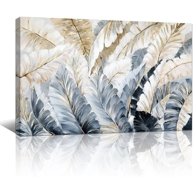 YLHKME Tableau Abstrait Beige Moderne - Toile Murale Salon Chambre Sans Cadre 60x90cm