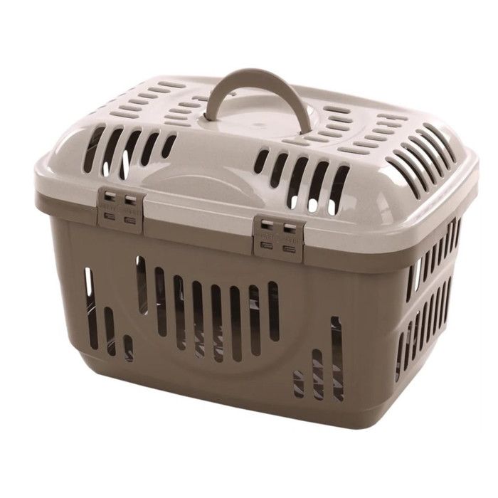 Meilleurs prix pour Cage de transport Darva taupe 48.5 x 33.5 x 33 cm animaux max 8 kg - FLAMINGO 35 Taupe