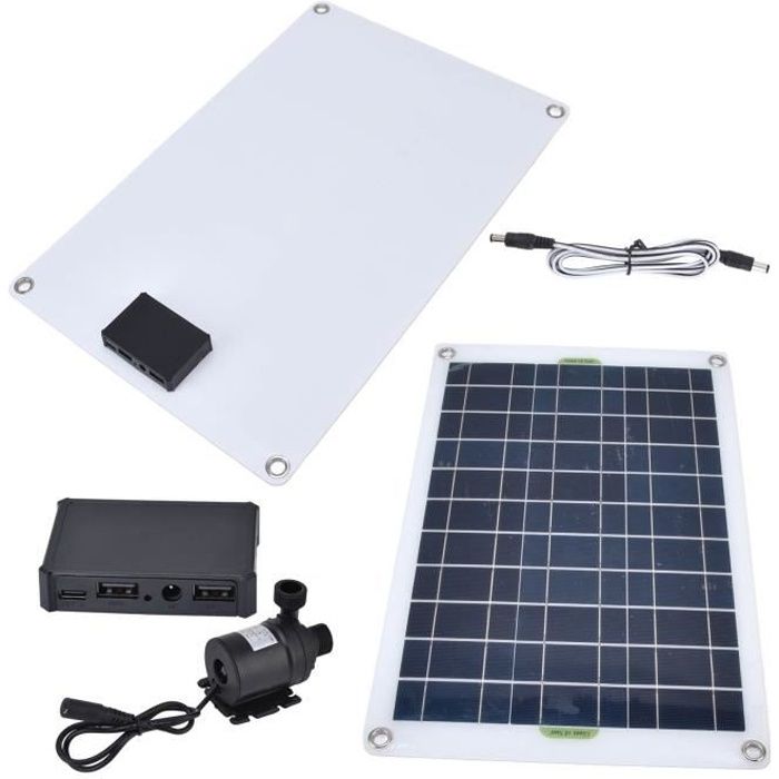 Kit de pompe à eau solaire 50W panneau 800l / h 12V faible bruit DC protection de l'environnement durable siliconeA9