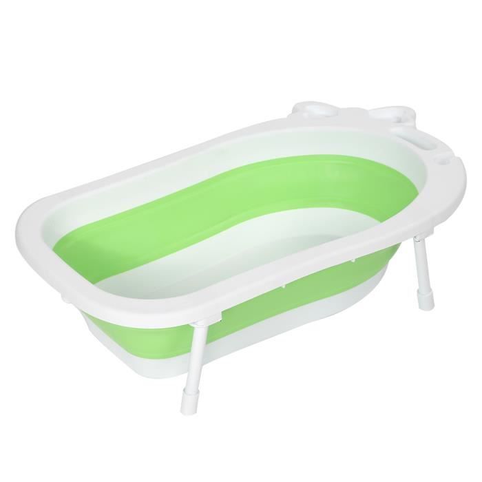 Baignoire Bebe Pliable Bassin De Douche Portable Pour Salle De Bain Pour Bebe Vert Xic Cdiscount Puericulture Eveil Bebe