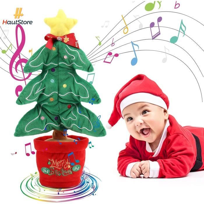 Comparer les prix de HautStore Sapin de Noël en Peluche avec lumières et Prise de Vue - Jouet éducatif Amusant pour Les Enfants (Arbre de Noël)