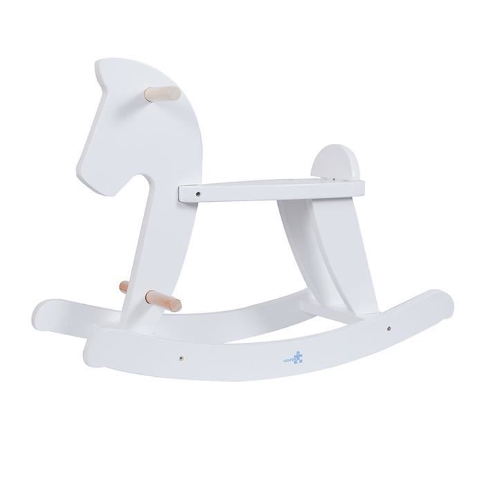 cheval bascule bois blanc