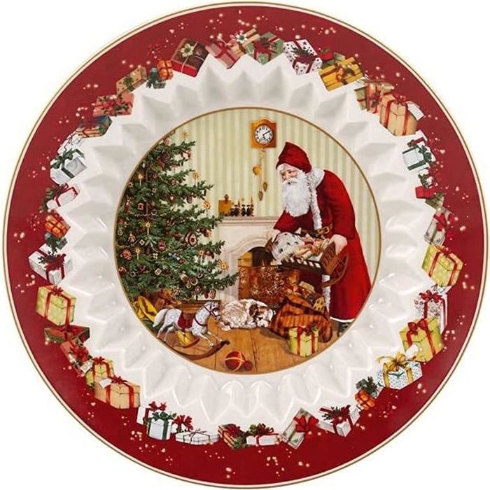 Service de table en porcelaine 26 pièces motifs père Noël - Cdiscount Maison