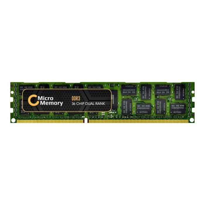 MicroMemory DDR3L 16 Go DIMM 240 broches 1600 MHz - PC3L-12800 1.35 V mémoire enregistré ECC pour Fujitsu PRIMERGY RX200 S8,…