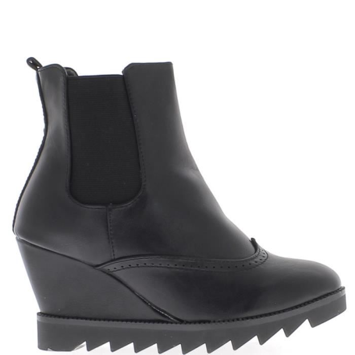 bottes compensées fourrées