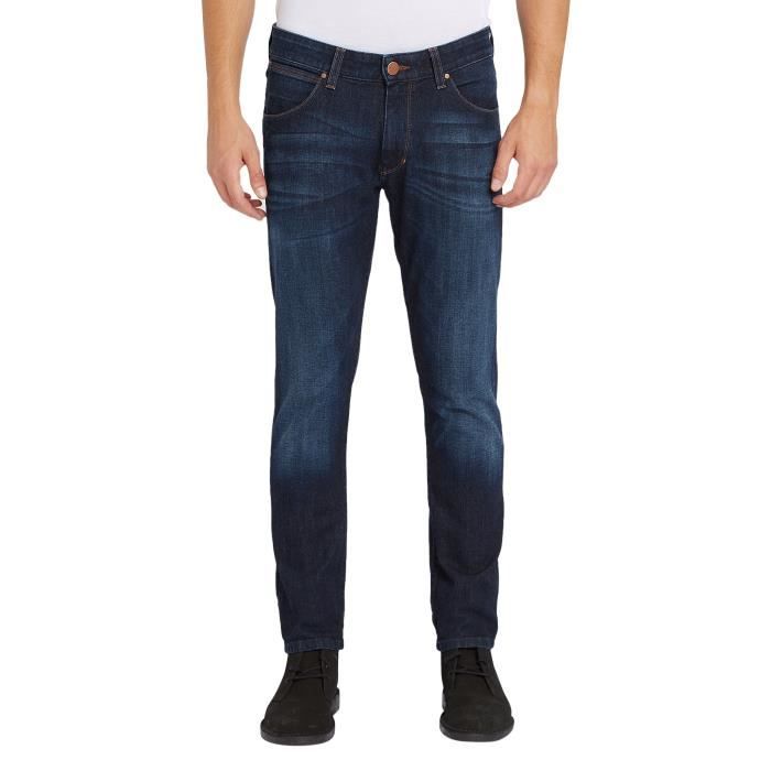 Wrangler Jean Slim Tapered Larston Brut Pour Homme Bleu Cdiscount Pret A Porter