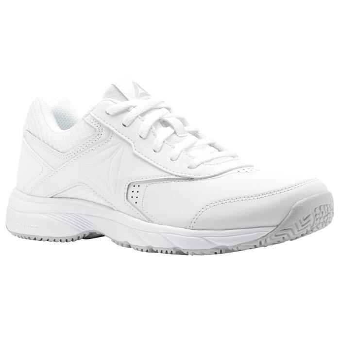 chaussures de marche femme reebok work n cushion 3.0 - blanc - randonnée - nordic walking - confort