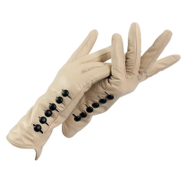 Eugénie noir - Gants en cuir pour femme – Causse Gantier