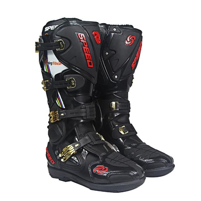 Bottes Motocross Enduro Quad Course Unisex Chaussures moto Homme Motardes antiderapant pour Racing et Touring Noir Cdiscount Auto