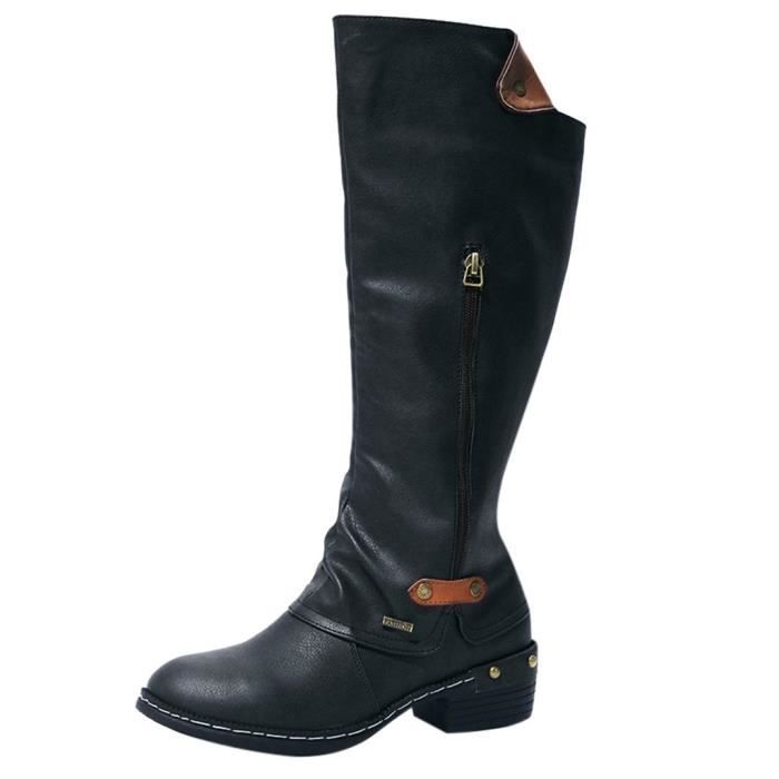 Bottes D'équitation Hautes Femme Sendra 7.5 US - Cuir Noir - Genou - Espagne