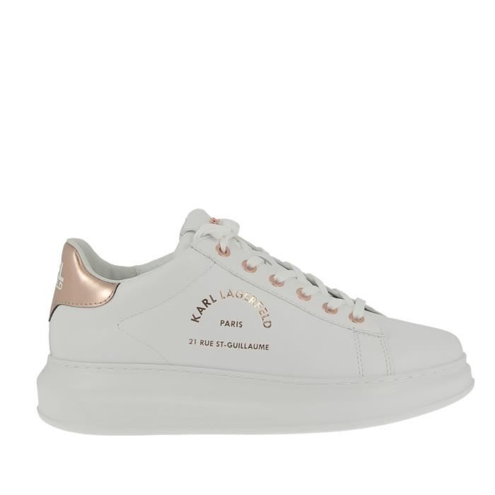Karl Lagerfeld Baskets En Cuir Blanc Pour Femme