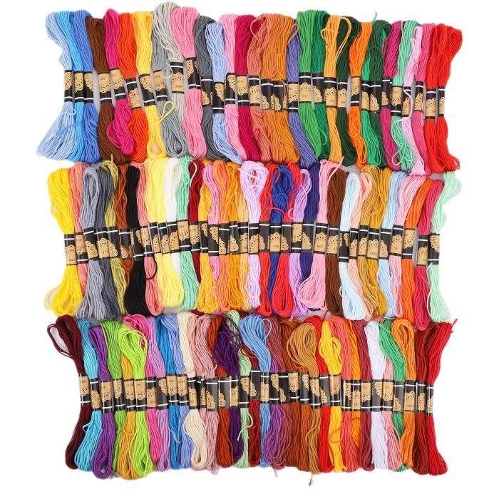 UKOFEW Fil à Broder,50 Couleurs Fils Bracelet Brésilien,Fil Broderie