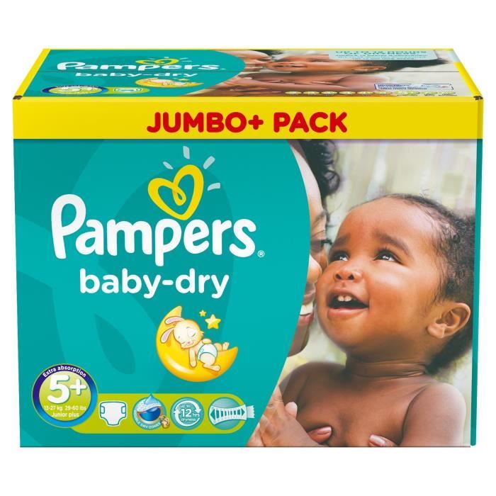 336 Couches Pampers Baby Dry taille 5+ Cdiscount Puériculture & Eveil