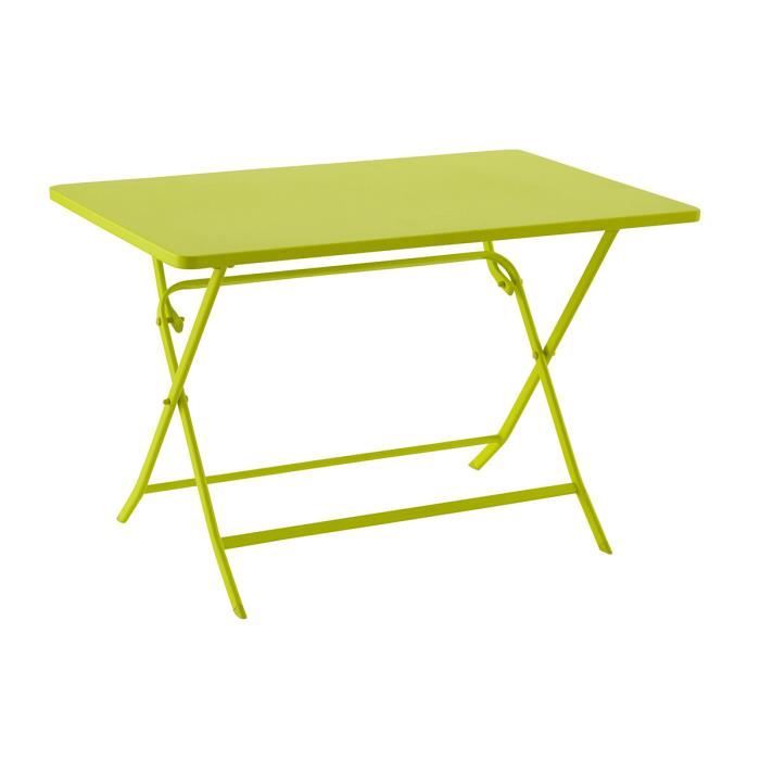 Table pliable OREGON rectangulaire absinthe, L.110cm x D.70cm x H.71cm