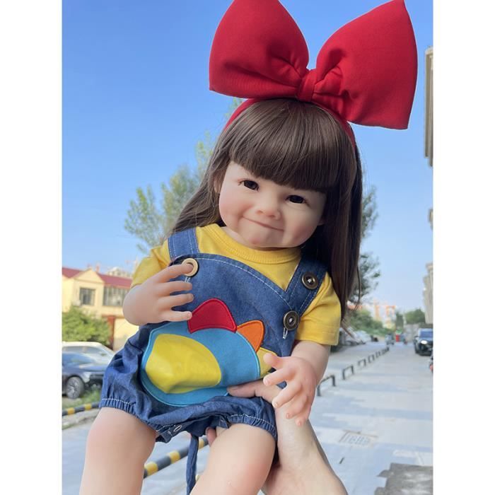 Poupée Reborn Réaliste 70 Cm Bébé Fille Tout-petit - Corps Tissu, Visage Vinyle, Fait Main Avec Accessoires