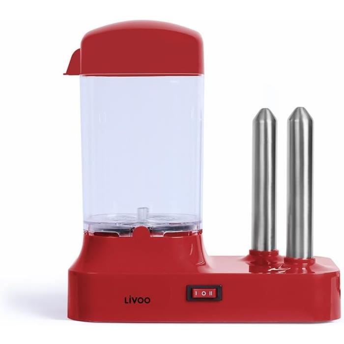 Cuiseur Vapeur Professionnel Pour Hot-dogs 2000W - MONSTERSHOP - Inox Rouge