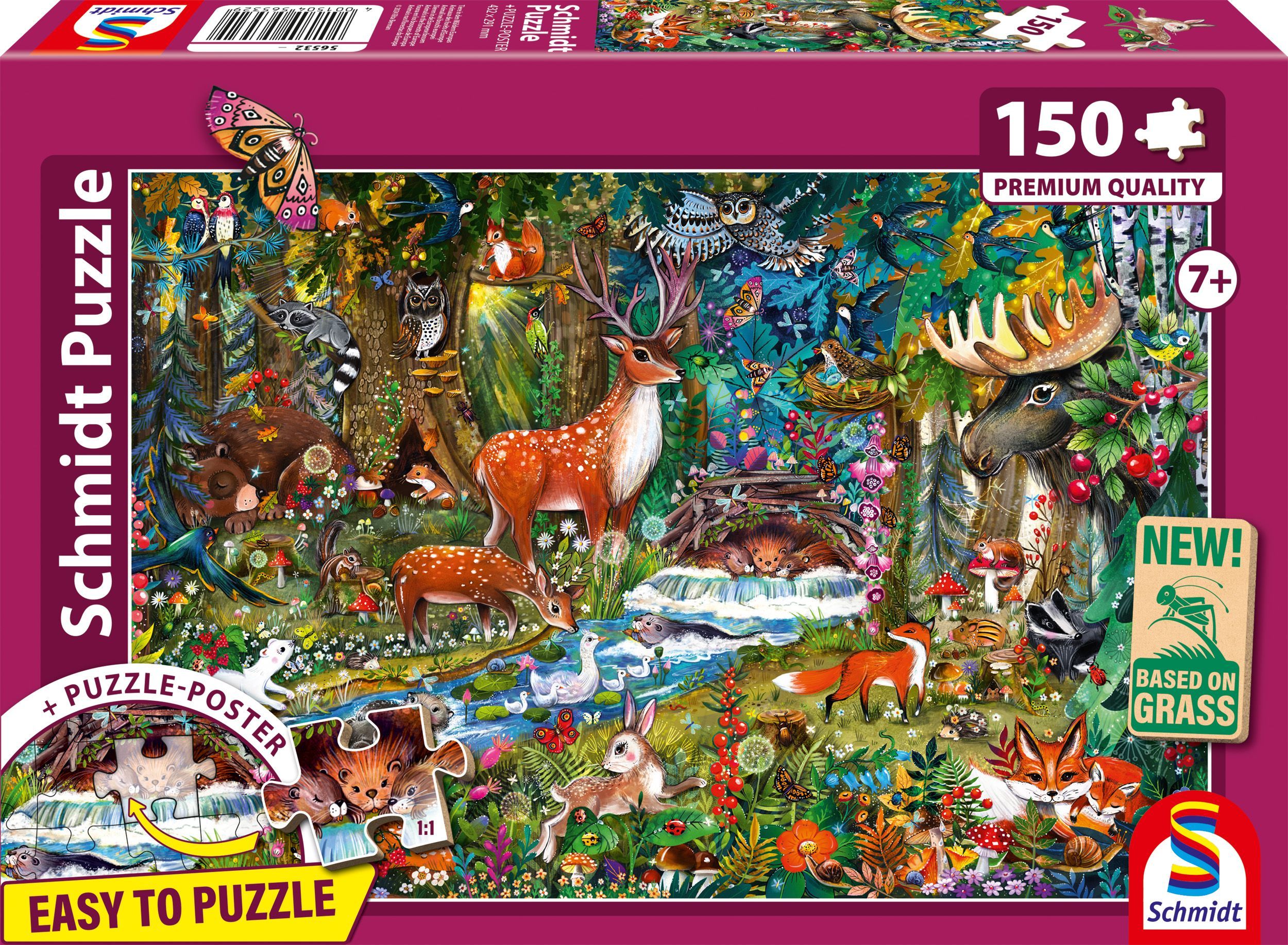 56532 Puzzle 150 pièces Animaux des forêts d'Europe 43 2x29 1 cm - vue 8