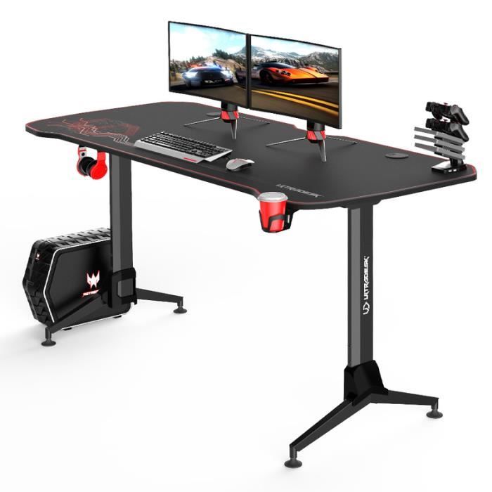 Bureau Gamer Furox 160 Cm Rouge 2 Trous Style Moderne Achat Vente Bureau Furox Bureau Gamer Rouge Soldes Sur Cdiscount Des Le 20 Janvier Cdiscount