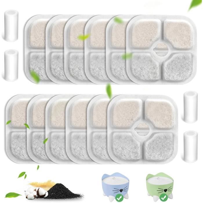 Lot De 4 Filtres De Fontaine à Eau Pour Chat - Filtres De Rechange Pour