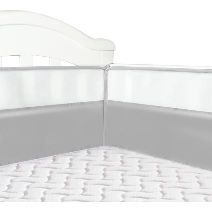 Tour De Lit Bébé 4 Côtés Respirant - Maille 3D Anti-Collision - Rose - Pour Berceau