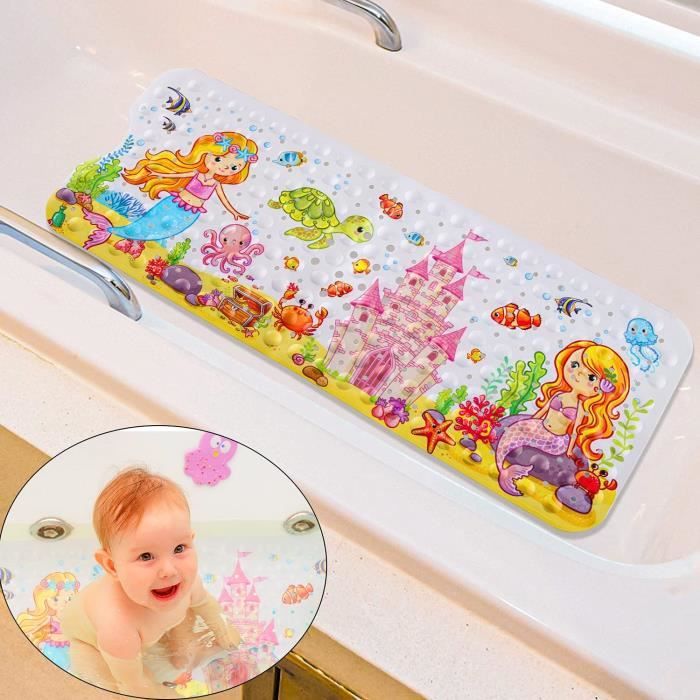 Tapis De Bain Antidérapant Pour Bébé - Éponge PU, Dimensions 49x31x4 Cm, Bleu Ciel, Confort Et Sécurité