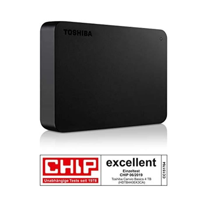 Disque dur Externe - Toshiba - 4 To - Noirque dur Externe - Toshiba - 4 To  - Noir - Cdiscount Informatique
