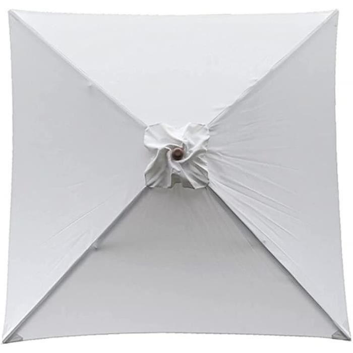 Auvent De Rechange Rectangulaire 3x2m Beige – Tissu Épais Sunbrella, 98% UV, Imperméable Et Ventilé Pour Parasol Terrasse Balcon Jardin